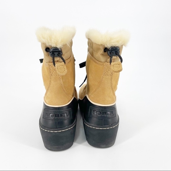 Sorel Tivoli III Lace Up Snow Winter Boots Suede Faux Fur Size 10 - Picture 6 of 10